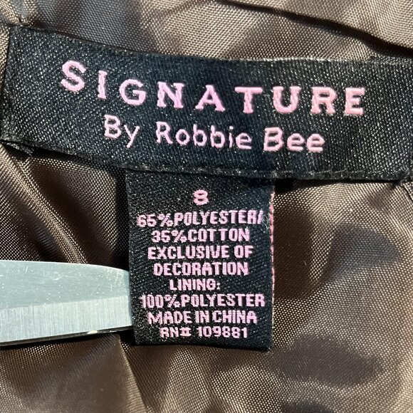 Size 8, Women, Signature By Robbie Bee Polka dot Midi Dress, Parisian - Picture 4 of 7